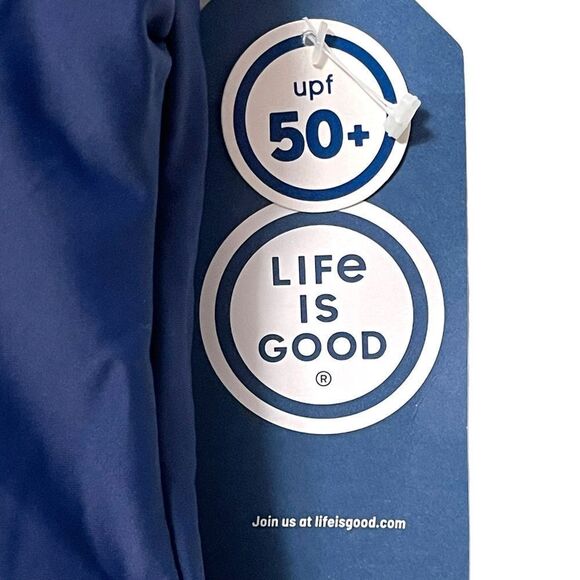 NWT LIFE IS GOOD Navy & Red 'Life Is Good' Deck Chair One Piece Swimsuit… - Picture 5 of 11